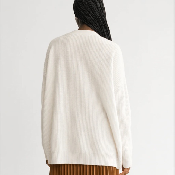 JENNI KAYNE Ivory Cashmere Cocoon Cardigan Size Small - Picture 4 of 7